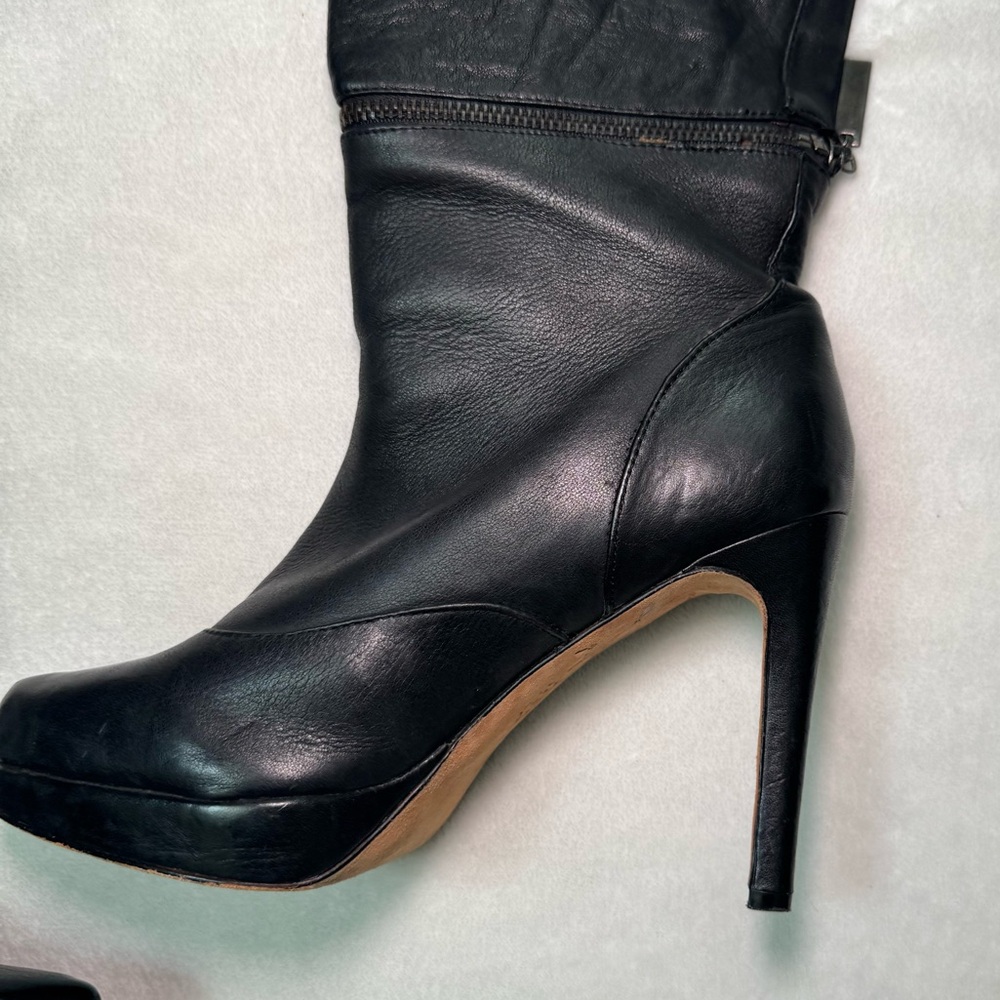 Fabulous Y2K Geren Ford Convertible Leather Stiletto Boots w/ a Grunge Punk Vibe - Picture 9 of 15